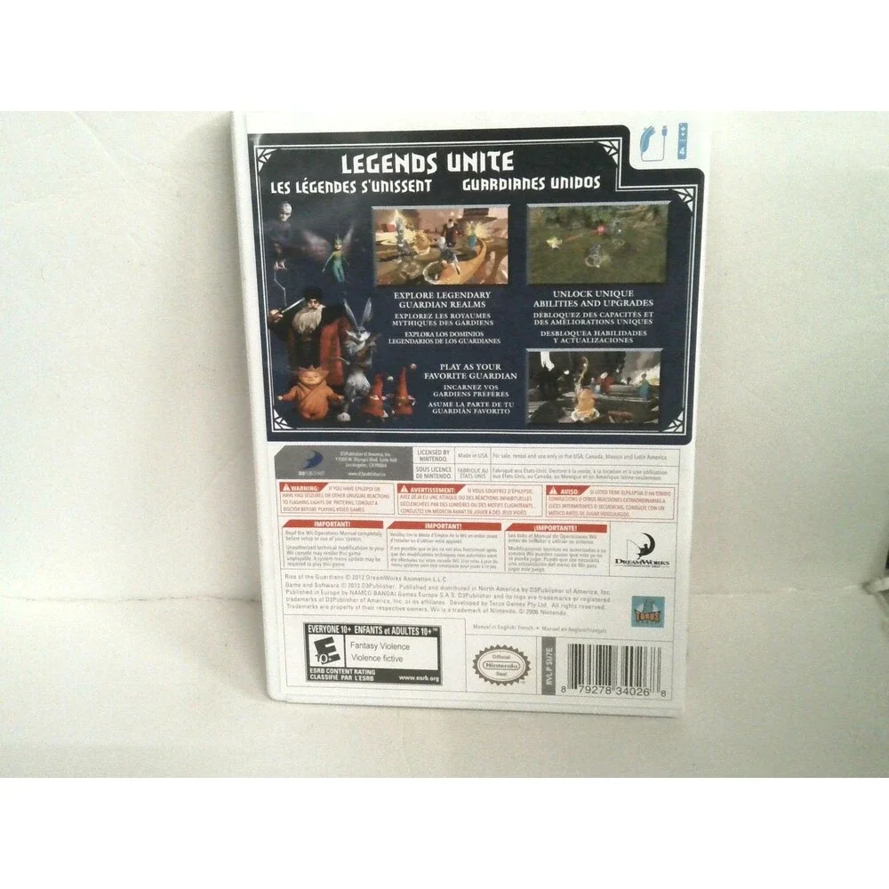 Rise Of The Guardians Wii CIB 2012 Action Strategy